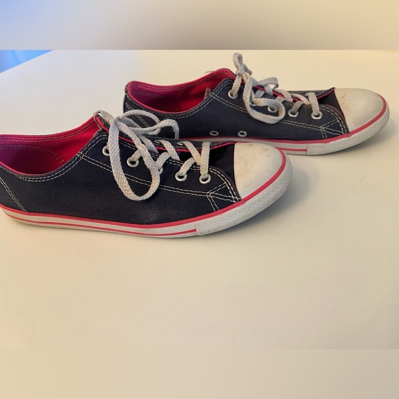 CONVERSE DENIM & PINK LADIES ALL STAR SHOE SIZE 8 - Picture 6 of 11